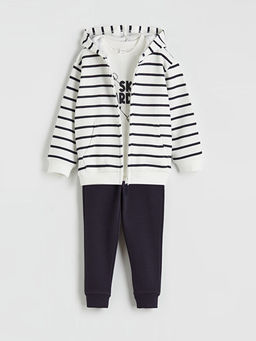 Bask?l? Erkek ?ocuk Tak?m 3l?