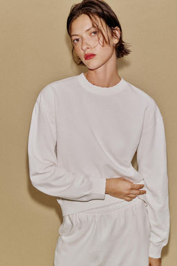 SUDADERA EFECTO LAVADO / Rosa pastel - Zara фото 5