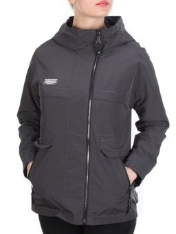 FY-229 DARK GRAY Ветровка женская АЛИСА (65% хлопок, 35% полиэстер) - Фабричный китай фото 3