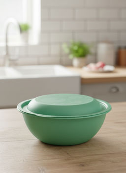 Цена за 2 шт. Миска салатница 3л с крышкой мятная С46МЯТН