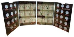 Альбом-планшет для монет номиналом 5 и 10 рублей 2015 года серия 70 лет Победы в ВОВ