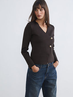 Kruvaze Yaka Kad?n Triko H?rka