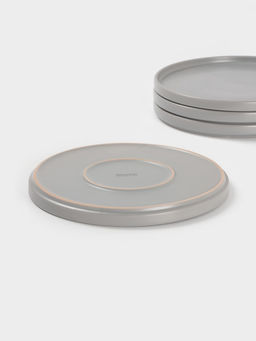 Набор тарелок Доляна Гранит, 4 шт., d=26 см, керамика, серый фото 5