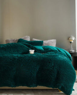 Меховой КПБ Mency Однотонный MMENO001 Евро