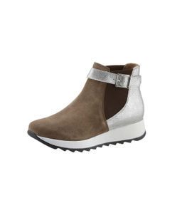 Полусапожки, серо-бежевые