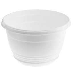 Горшок для цветов пластмассовый Глория 3,3л, д21,5см, h14см, белый (Россия)