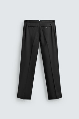 PANTAL?N PLIEGUES TRAJE 100% LANA / Negro - Zara фото 6