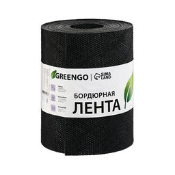 Лента бордюрная, 20 см×10 м, толщина 1.2 мм, пластиковая, чёрная, Greengo