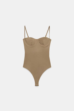 BODY LENCERO POLIAMIDA / Camel oscuro - Zara фото 5