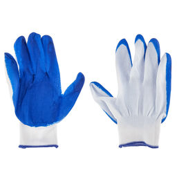 Перчатки нейлоновые, обливные, покрытие нитриловое, размер M (8), цвет - сине-белый (Китай) - Домашняя Мода фото 3