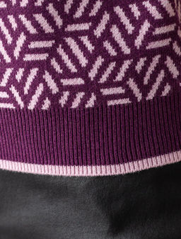 Джемпер жаккардовой вязки с кашемиром