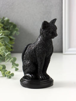 Подсвечник "Кошка" 17х10х8 см, чёрный