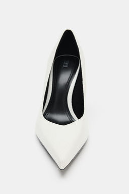 ZAPATO TAC?N EFECTO CRAQUELADO / blanco - Zara фото 4