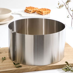 Форма для выкладки и выпечки с регулировкой размера Доляна, d=16-28 см, h=14.5 см, нержавеющая сталь  фото 2