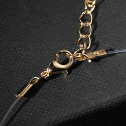 Кулон на леске «Крестик», плавный, белый в золоте, 30 см