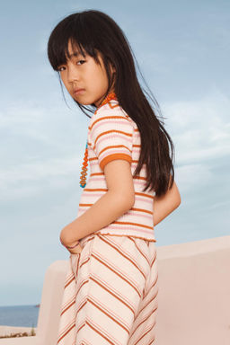 LIMITED EDITION STRIPED CROPPED T-SHIRT - Zara фото 4