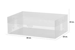 Набор 4 коробок для хранения женской обуви 30*18*10 см Прозрачные складные с откидной крышкой - Elan gallery фото 2