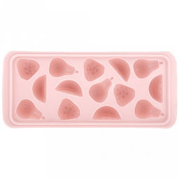 Форма для льда пластмассовая (мармелада) "Фрукты - 14 штук" 25х11см h3см, цвета в ассортименте: белый, светло-розовый, сиреневый, голубой, в п/эт пакете (Китай)