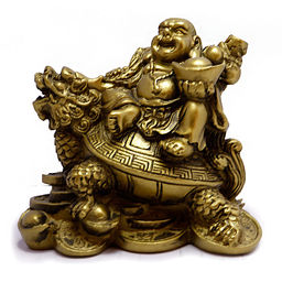 Хотей на дракон-черепахе под бронзу наделяет людей успехом и везением в бизнесе 7см-7,5см