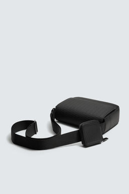 RUBBERISED TEXTURED CROSSBODY BAG