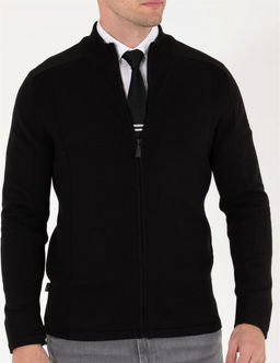 Siyah Slim Fit Fermuarl_ Triko H_rka - Pierre cardin фото 6
