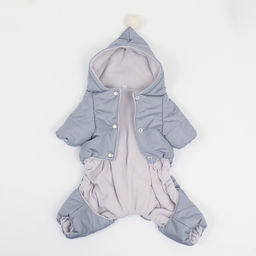 Комбинезон зимний для животных, флис, XS (ДС 18-20, ОГ 30-32 см, ОШ 24 см), серый - Пижон фото 6