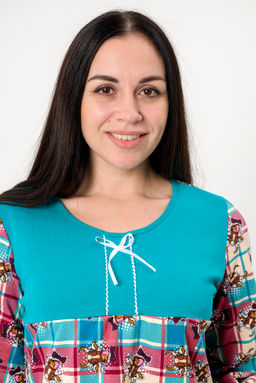 Ночная сорочка женская из футера Эмма изумрудно-бордовый - Амадэль фото 7