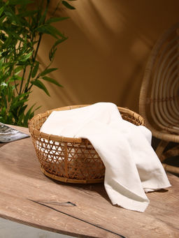 Корзина плетёная «Клоус», 32×32×13 см, бамбук, светлая