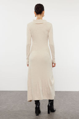 Tas Midi Triko Cizgili Biye Detayl? Elbise TWOAW25EL00007