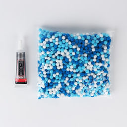 Игрушка помпонами Зайка, белый голубой синий - Школа талантов фото 5