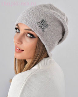 Букле пайетка вышивка Шапка флис (56-58)