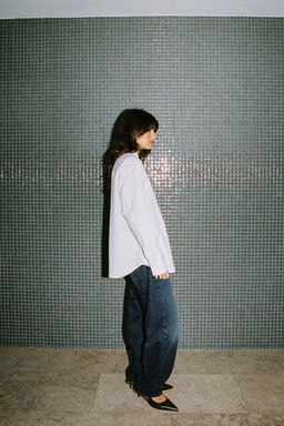 POPLIN SHIRT WITH POCKET - Zara фото 3