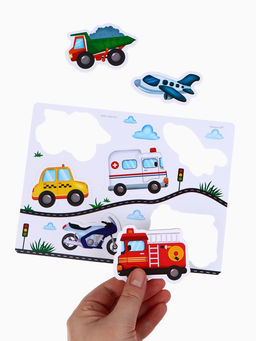 Игрушки - стикеры для купания в ванне «Машинки», EVA, набор 12 шт.