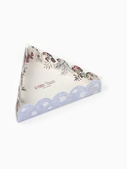 Цена за 5 шт. Коробка для кондитерских изделий новогодняя с пластиковой крышкой «С Новым годом», 18×18×4 см