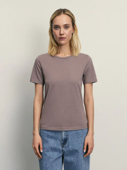 Базовая футболка из эластичного хлопка / Zarina  фото 3