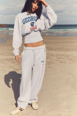 PLUSH TROUSERS WITH SLOGAN