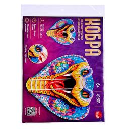Конструктор 3D Кобра, из пенокартона, змея со стразами - Unicon фото 8