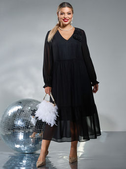 Платье 0355-1 чёрный кристалл