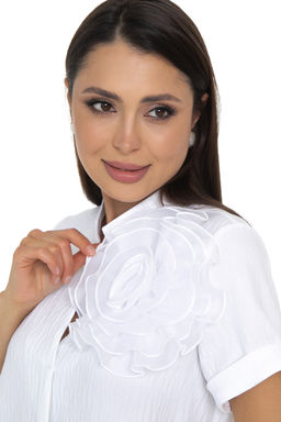 Блуза Нежность (лён,вайт)