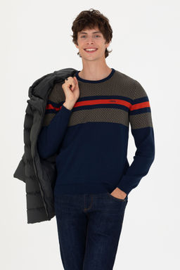 U. S. Polo Assn / Мужской темно-синий свитер - U.s. polo assn фото 15
