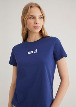 Mavi Bask?l? Lacivert Tisort  фото 2