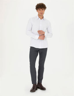 Beyaz Slim Fit Uzun Kollu G_mlek - Pierre cardin фото 4
