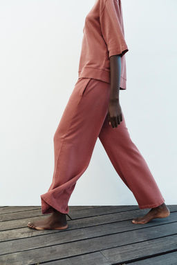 FADED WIDE-LEG TROUSERS - Zara фото 16