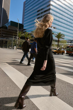 BELTED MIDI DRESS - Zara фото 5
