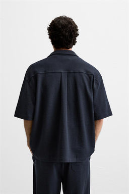SEERSUCKER POLO SHIRT WITH ZIP - Zara фото 3