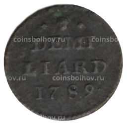 Монета 1/2 лиарда 1789 года Люксембург