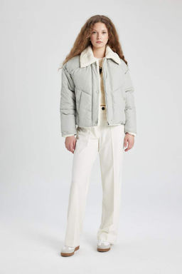 Пальто из тафты стандартного кроя - Defacto фото 2