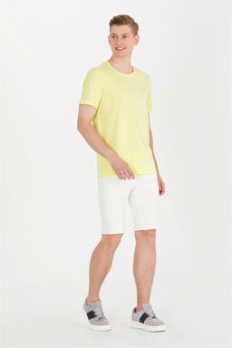 U. S. Polo Assn Мужская светло-желтая базовая футболка с круглым вырезом - U.s. polo assn фото 11