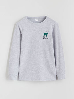 Bisiklet Yaka Basic Erkek ?ocuk Pijama ?st