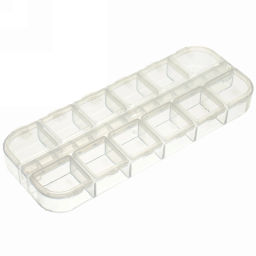 Цена за 12 шт. Таблетница - органайзер 12 ячеек "VOSTOKDOM", цвет как на фото, 13*5*1.5см